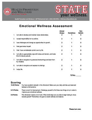 Emotional Wellness Assessment Form