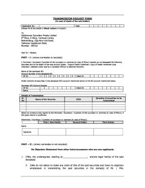 Transmission Request Form