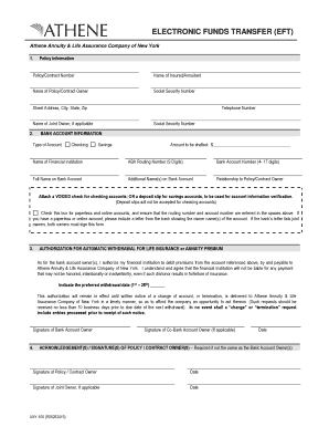 EFT Authorization Form