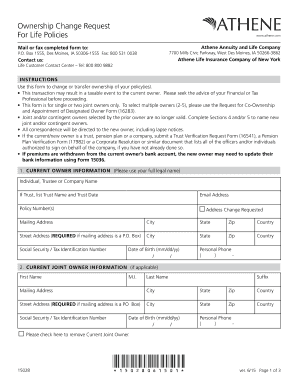 Ownership Change Request for Life Policies