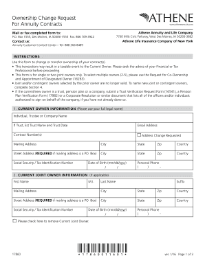 Ownership Change Request for Annuity Contracts