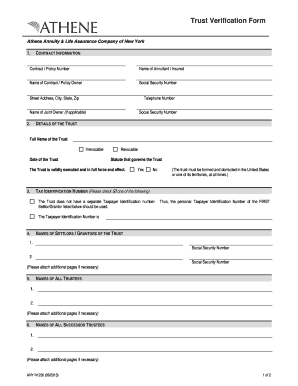 Trust Verification Form