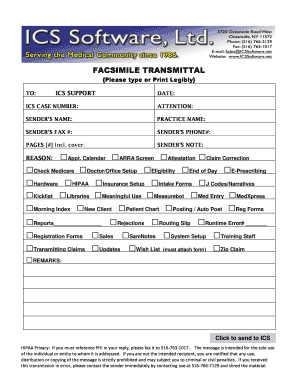 Fax Transmittal Form