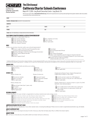 California Charter Schools Conference Registration Form