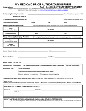WV Medicaid Prior Authorization Form