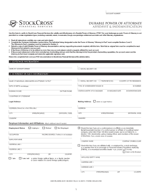 Durable Power of Attorney Affidavit