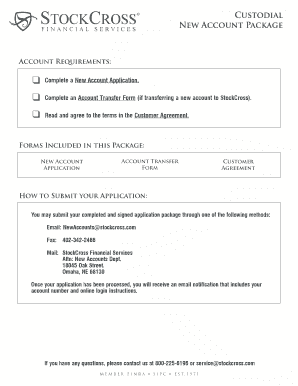 StockCross New Account Application