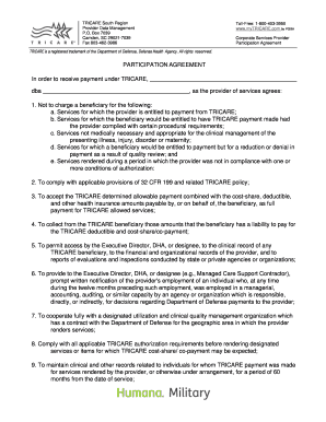 TRICARE Participation Agreement