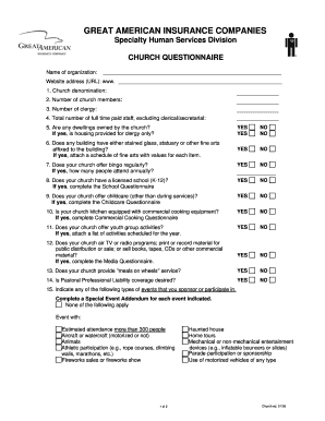 Church Questionnaire