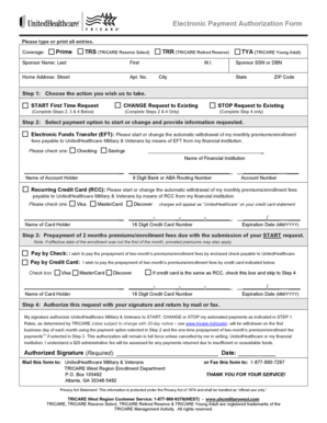 Electronic Payment Authorization Form