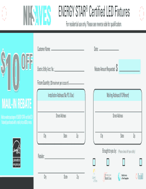 ENERGY STAR LED Fixture Rebate Form