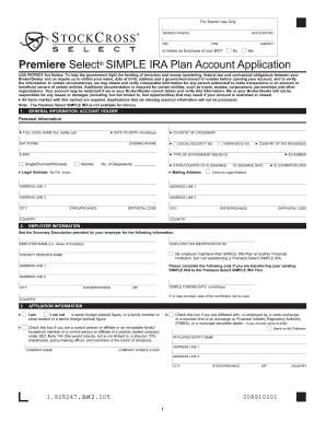 SIMPLE IRA Account Application