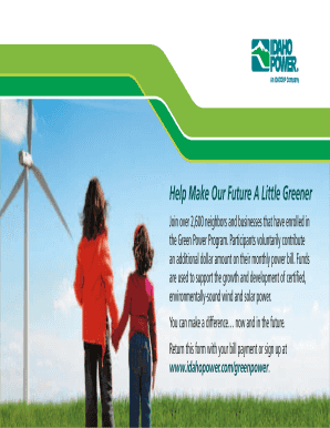 Green Power Program Enrollment Form