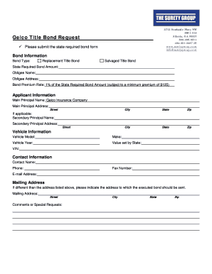 Title Bond Request Form