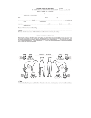 Notification of Breeding Form