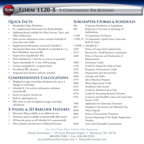 S-Corporation Tax Forms and Schedules