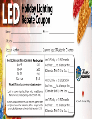 Holiday Lighting Rebate Coupon