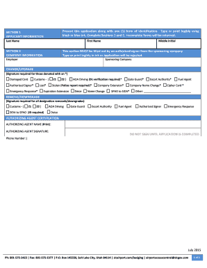 Salt Lake City Badge Status Change Application