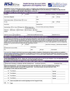 Health Savings Account Enrollment Form