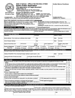 Arizona Notary Public Application