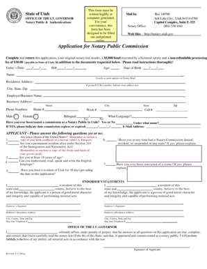 Utah Notary Public Application