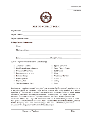 Billing Contact Form