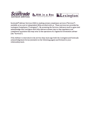 RIA Compliance Services Agreement