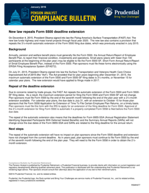 Form 5500 Filing Deadline Repeal Notice