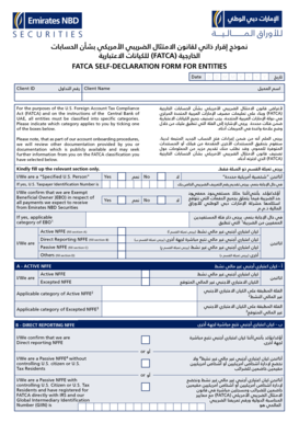 Fatca SelF-Declaration ForM For entitieS