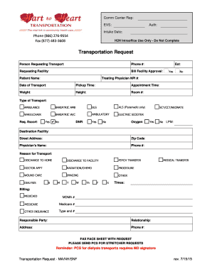 Transportation Request Form