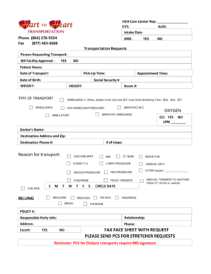 Transportation Request Form
