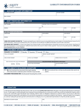 Liability Information Form
