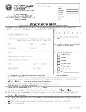 New Hampshire Employer Status Report