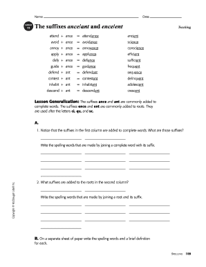 Spelling Worksheet