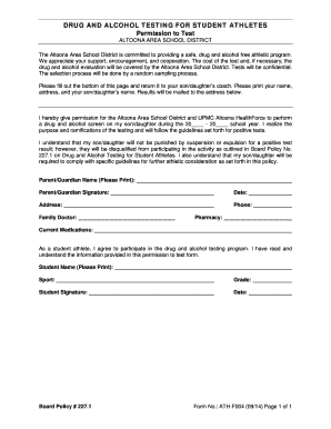 Drug and Alcohol Testing Permission Form