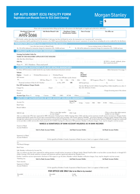 SIP Auto Debit ECS Facility Form