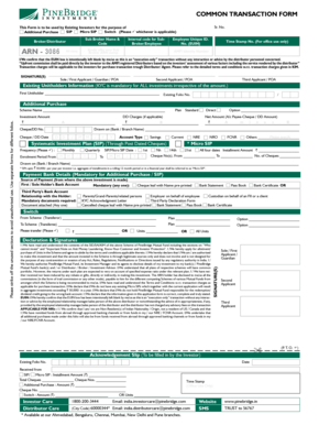 Common Transaction Form