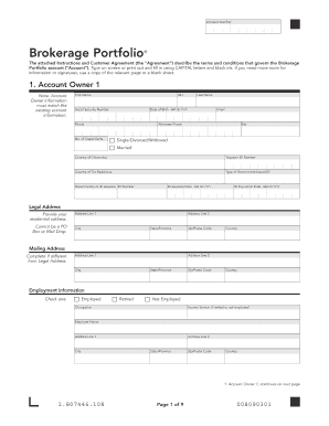 Brokerage Portfolio Account Upgrade Form