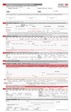 HSBC Mutual Fund Transaction Form
