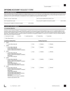 Options Account Request Form