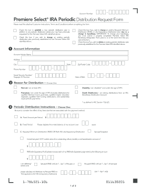 Premiere Select IRA Periodic Distribution Request Form