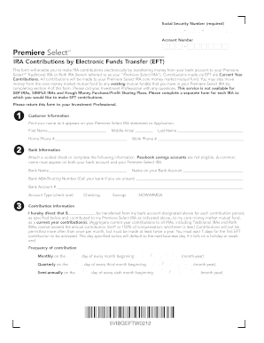 Premiere Select IRA Contribution Form