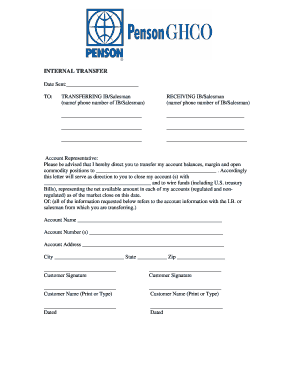 Internal Transfer Request Form