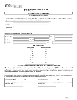 Flexi Leverage Change Form