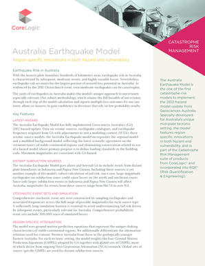 Fillable Online CoreLogic Australia Earthquake Model Region specific ...