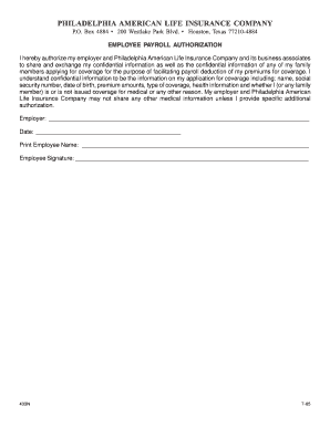 Employee Payroll Authorization