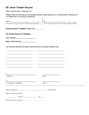 Asset Transfer Request Form