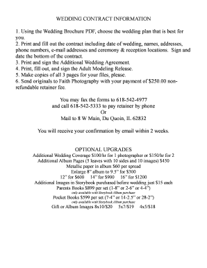 Wedding Photography Contract