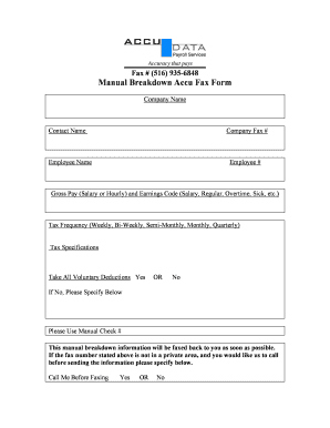 Accu Fax Form Manual Breakdown