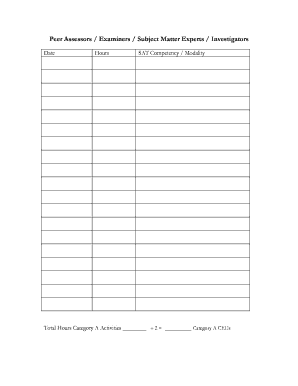 Peer Assessment Form